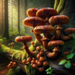 DALL·E 2024-02-29 15.18.55 - Wysoce realistyczny, horyzontalny obraz zbliżenia na różnorodne grzyby halucynogenne rosnące w naturalnym, leśnym środowisku. Grzyby mają bogate w det