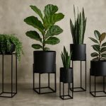 kwietniki do salonu w stylu industrialnym Średni